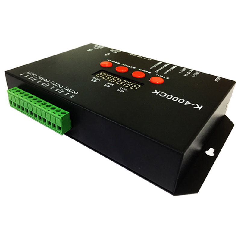 5V-24V Input K-4000CK SD Card SPI Pixel Digital Programmable LED Controller - 4 Ports 4096 Pixels 5V-24V Input K-4000CK SD Card SPI Pixel Digital Programmable LED Controller - 4 Ports 4096 Pixels